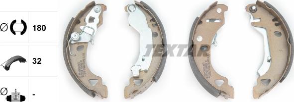 Textar 91049200 - Brake Shoe Set onlydrive.pro