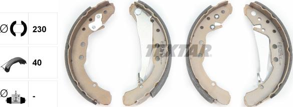 Textar 91044400 - Brake Shoe Set onlydrive.pro