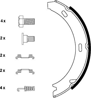 Textar 91044500 - Комплект тормозов, ручник, парковка onlydrive.pro