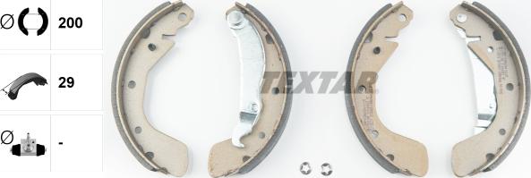 Textar 91044800 - Brake Shoe Set onlydrive.pro