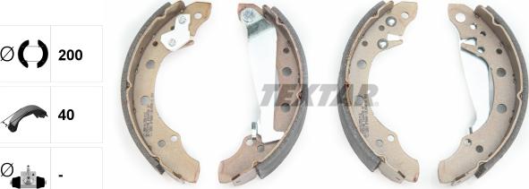 Textar 91044700 - Brake Shoe Set onlydrive.pro