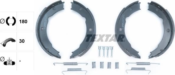 Textar 91054800 - Brake Shoe Set, parking brake onlydrive.pro