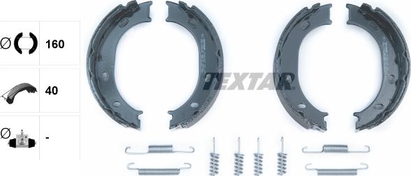 Textar 91055100 - Brake Shoe Set, parking brake onlydrive.pro