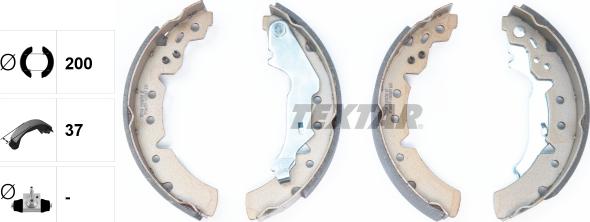 Textar 91056700 - Brake Shoe Set onlydrive.pro