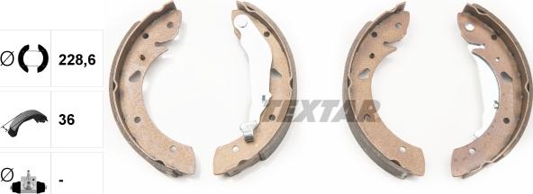 Textar 91053400 - Brake Shoe Set onlydrive.pro