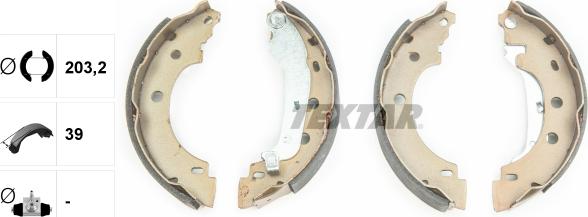 Textar 91052800 - Brake Shoe Set onlydrive.pro