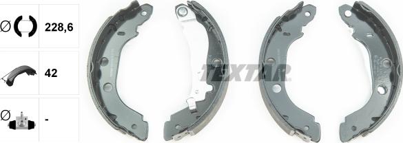 Textar 91052700 - Brake Shoe Set onlydrive.pro