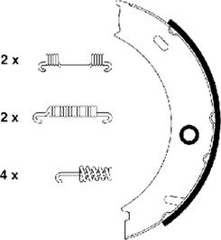 Textar 91057900 - Brake Shoe Set, parking brake onlydrive.pro