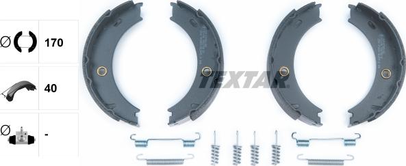 Textar 91057900 - Brake Shoe Set, parking brake onlydrive.pro