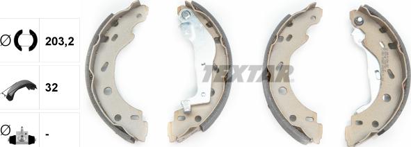 Textar 91057400 - Brake Shoe Set onlydrive.pro