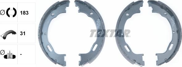 Textar 91057800 - Brake Shoe Set, parking brake onlydrive.pro