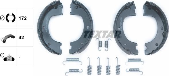 Textar 91069000 - Brake Shoe Set, parking brake onlydrive.pro