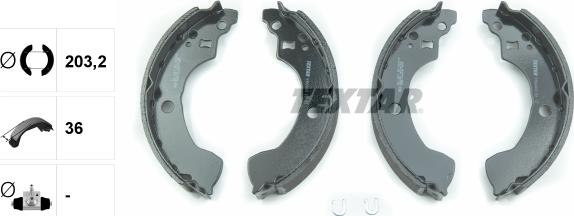 Textar 91064400 - Brake Shoe Set onlydrive.pro