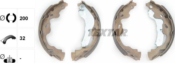 Textar 91064500 - Brake Shoe Set onlydrive.pro