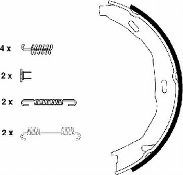 Textar 91066900 - Brake Shoe Set, parking brake onlydrive.pro