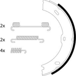 Textar 91066800 - Brake Shoe Set, parking brake onlydrive.pro