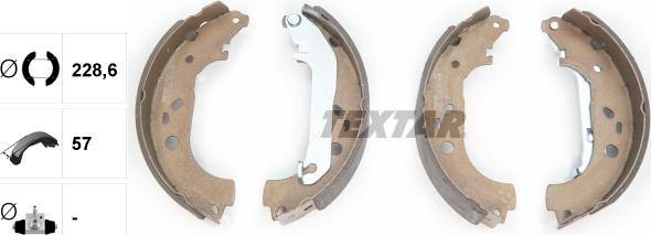 Textar 91061400 - Brake Shoe Set onlydrive.pro