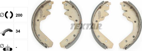 Textar 91063800 - Brake Shoe Set onlydrive.pro