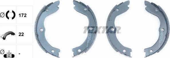 Textar 91062700 - Brake Shoe Set, parking brake onlydrive.pro