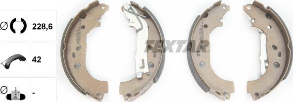 Textar 91067600 - Brake Shoe Set onlydrive.pro