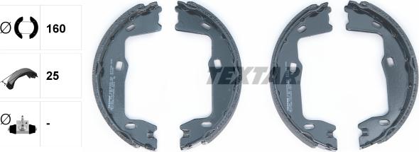 Textar 91018400 - Brake Shoe Set, parking brake onlydrive.pro