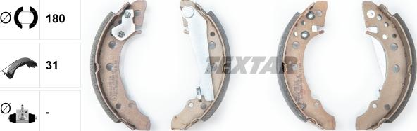 Textar 91018200 - Brake Shoe Set onlydrive.pro