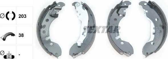 Textar 91080700 - Brake Shoe Set onlydrive.pro