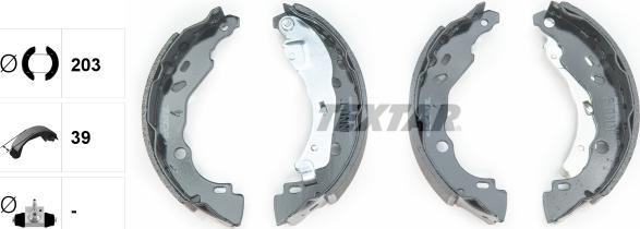 Textar 91083200 - Brake Shoe Set onlydrive.pro