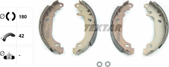 Textar 91037400 - Brake Shoe Set onlydrive.pro