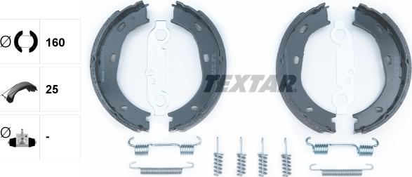 Textar 91025900 - Brake Shoe Set, parking brake onlydrive.pro