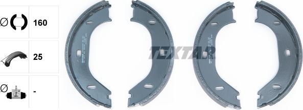 Textar 91020200 - Brake Shoe Set, parking brake onlydrive.pro