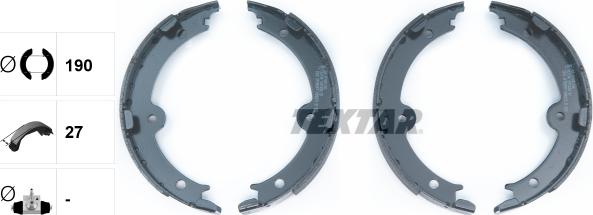 Textar 91074000 - Brake Shoe Set, parking brake onlydrive.pro