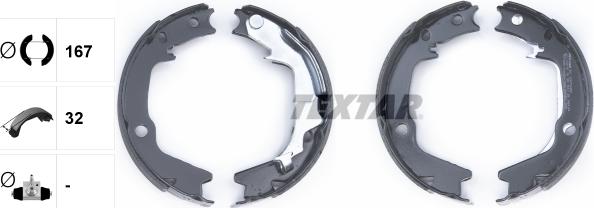 Textar 91075400 - Brake Shoe Set, parking brake onlydrive.pro