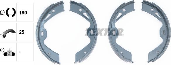 Textar 91076700 - Brake Shoe Set, parking brake onlydrive.pro