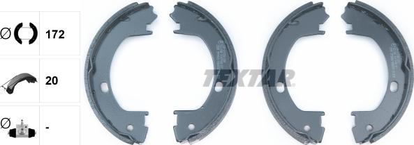 Textar 91071900 - Brake Shoe Set, parking brake onlydrive.pro