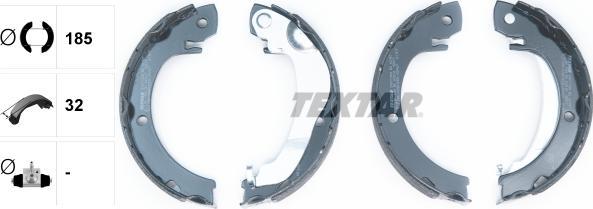 Textar 91077300 - Brake Shoe Set, parking brake onlydrive.pro