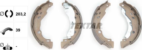 Textar 91077200 - Brake Shoe Set onlydrive.pro