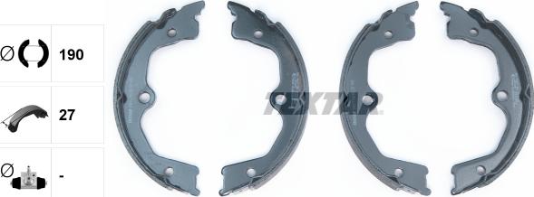 Textar 91077700 - Brake Shoe Set, parking brake onlydrive.pro