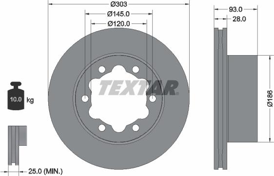 Textar 93143403 - Brake Disc onlydrive.pro