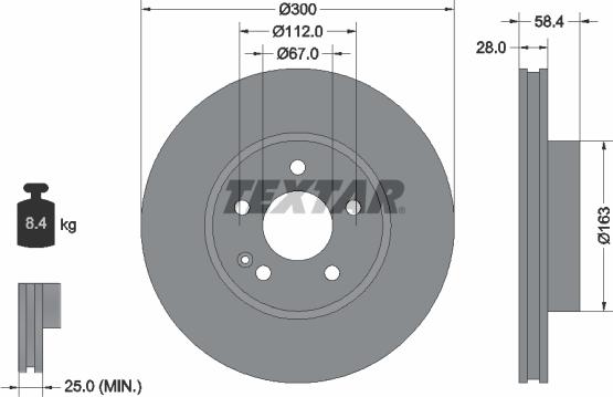 Textar 93123403 - Bremžu diski onlydrive.pro