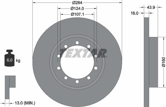 Textar 93242500 - Brake Disc onlydrive.pro