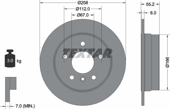 Textar 92099703 - Brake Disc onlydrive.pro