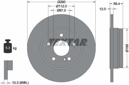 Textar 92091103 - Bremžu diski onlydrive.pro