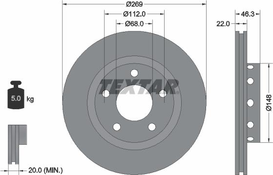 Textar 92098400 - Piduriketas onlydrive.pro