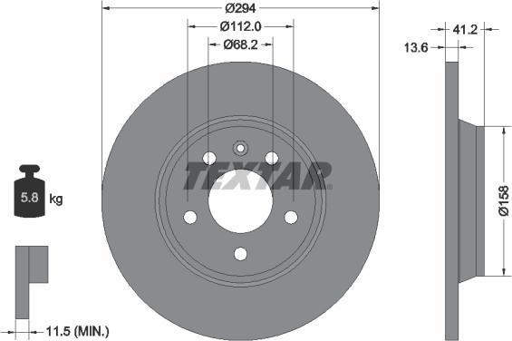 Textar 92098103 - Brake Disc onlydrive.pro