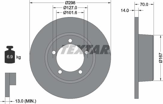 Textar 92040600 - Brake Disc onlydrive.pro