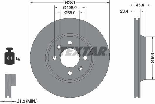 Textar 92048400 - Bremžu diski onlydrive.pro