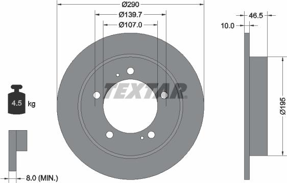 Textar 92066003 - Brake Disc onlydrive.pro