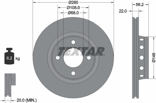 Textar 92060600 - Brake Disc onlydrive.pro