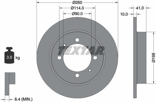 Textar 92083003 - Brake Disc onlydrive.pro